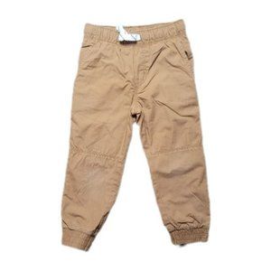 Carter's Toddler Boys Camel Joggers Pants Lined 3T